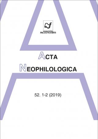 Naslovnica revije Acta Neophilologica