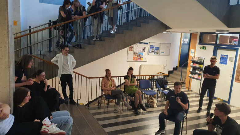 Program odprtja se je zaključil s predstavo improvizacijskega gledališča (foto: Ana Jenko Kovačič)..  